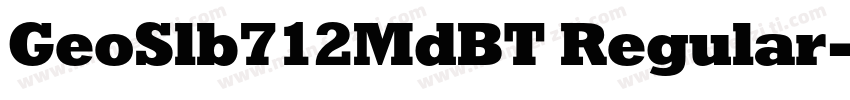 GeoSlb712MdBT Regular字体转换